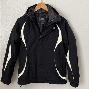The North Face black & white all weather outdoor snow layered jacket M